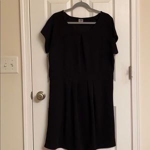 jonathan martin Slimming Little Black Dress Pleats Black Polyester-blend Size 2X